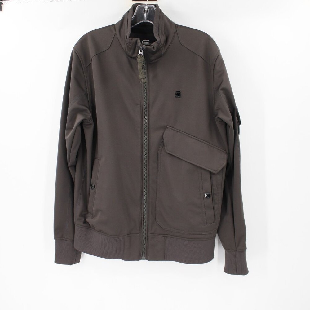 G-Star Raw Jacket Men's Medium Haworx Bomber Full Zip cargo Pockets green
